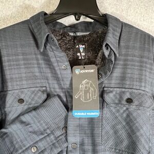 Kuhl XXL Joyrydr Shacket Mens Plaid Fleece Lined Jacket Flannel Shirt Button up